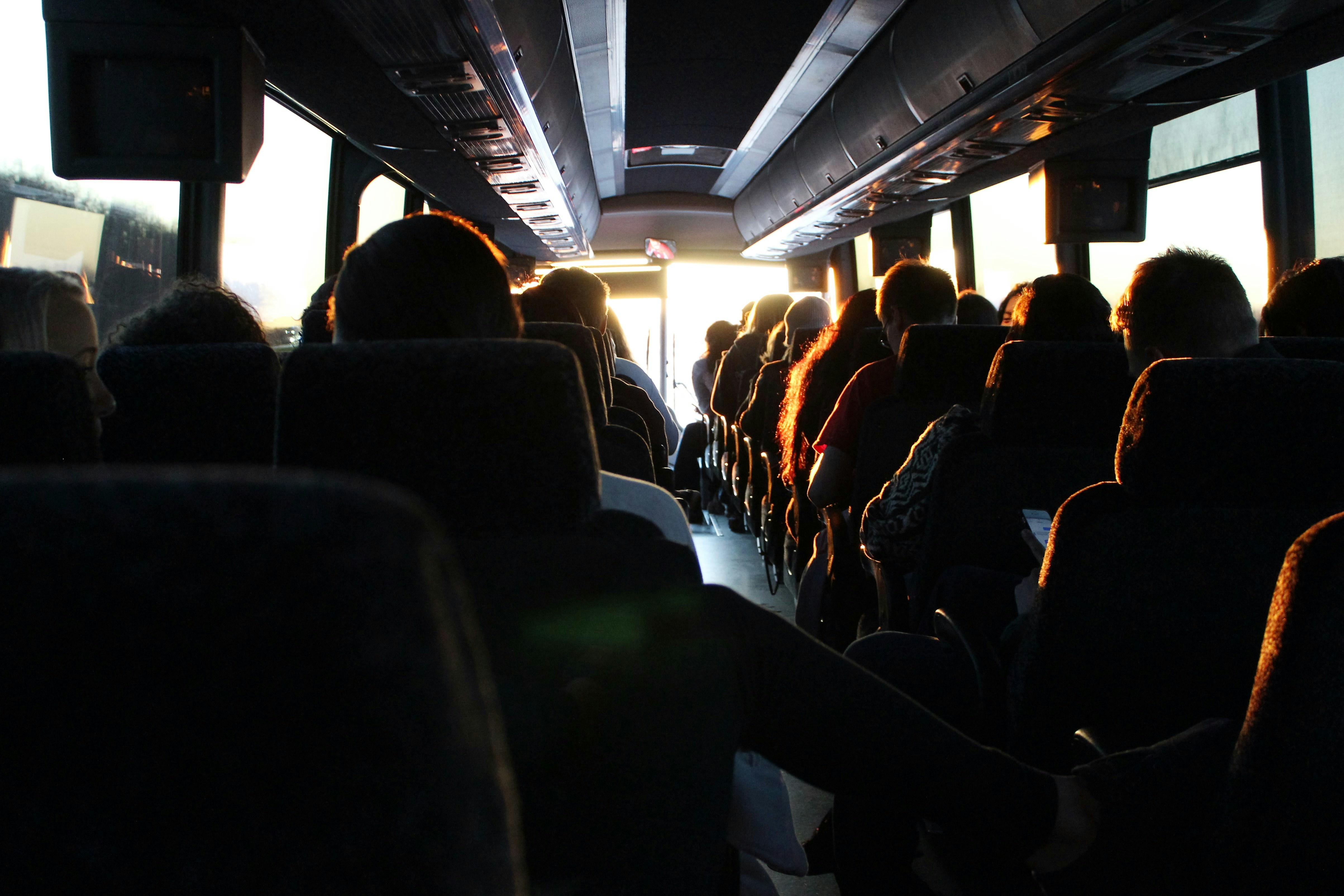 Coach bus interior
